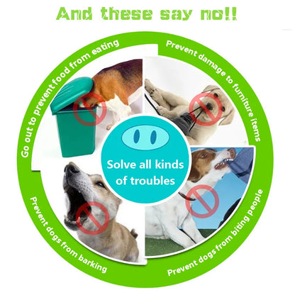 Adjustable Funny Pig Nose Dog Mouth Muzzle - Breathable Anti-Biting, Barking, and Eating Puppy Training Mask - Cute Pet Accessory