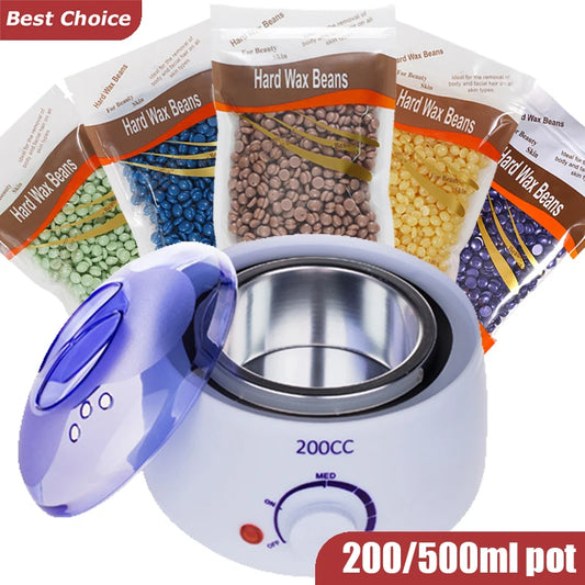 200/500ml Electric Wax Heater – Hot Paraffin Pot for Hair Removal & Waxing