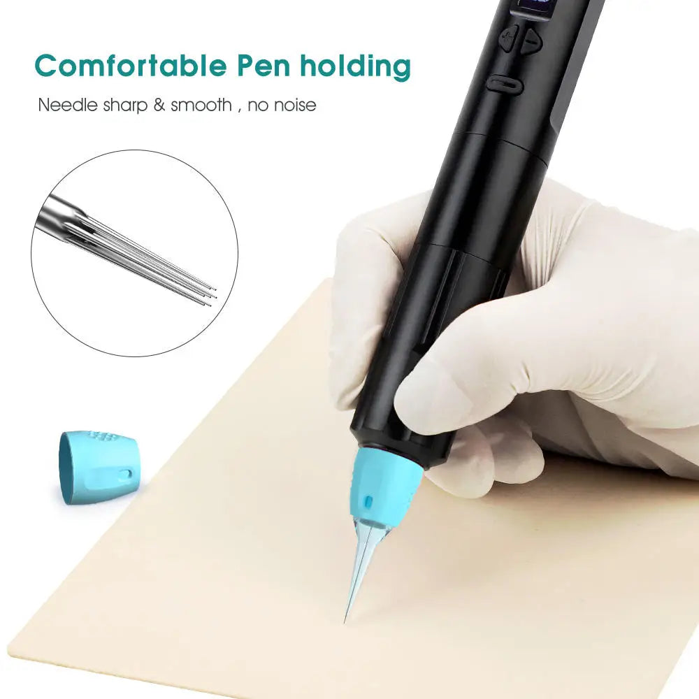 20pcs Gray Tattoo Cartridge Needles – Disposable Sterile Membrane System for Permanent Makeup Machines & Grips