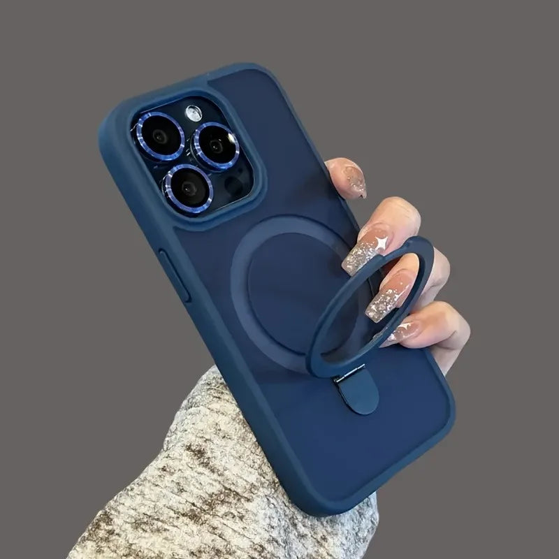 Luxury Magnetic Armor Case — Shockproof Wireless Charging Cover for iPhone 11–17 Pro/Max/Air