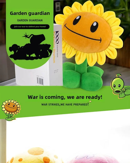 Plants vs Zombies Plush Toy Set – Sunflower, Peashooter & Kernel-pult Soft Figures Pillow for Kids Christmas Gift