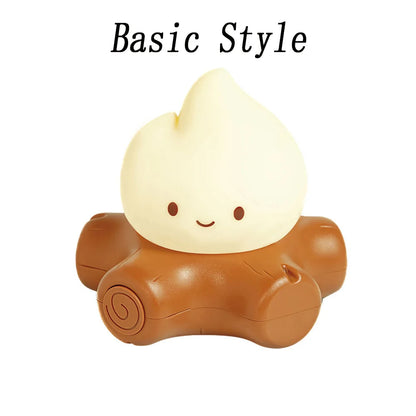 Campfire LED Night Light with White Noise – Creative Room Desk Lamp for Kids Gift