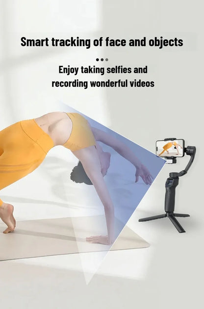 3-Axis Mobile Gimbal Stabilizer – Phone Video Recorder with Face & Object Tracking for Android & iPhone