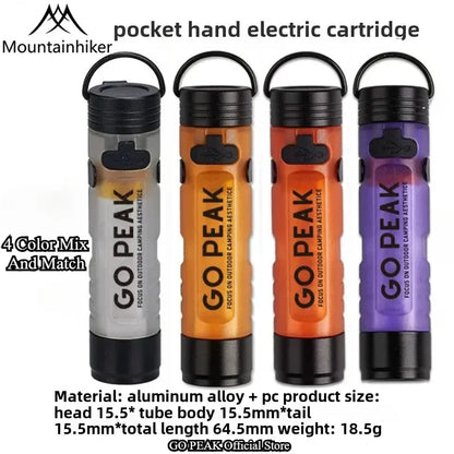 MOUNTAINHIKER LED Pocket Hat Clip Flashlight – Portable Rechargeable Clip-On Light for Camping & Outdoor Use
