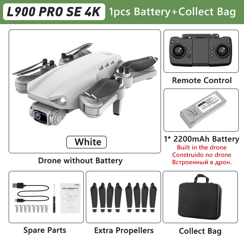 LYZRC L900 PRO GPS Drone – 4K HD Dual Camera, 5G WiFi, Brushless Motor, FPV Quadcopter, Foldable Aerial Photography Drone