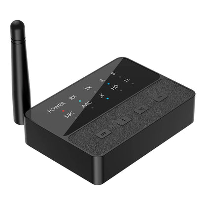 VAORLO Qualcomm Bluetooth 5.3 Receiver & Transmitter | aptX HD/LL Low Latency, 3.5mm AUX, RCA Wireless Audio Adapter for PC & TV