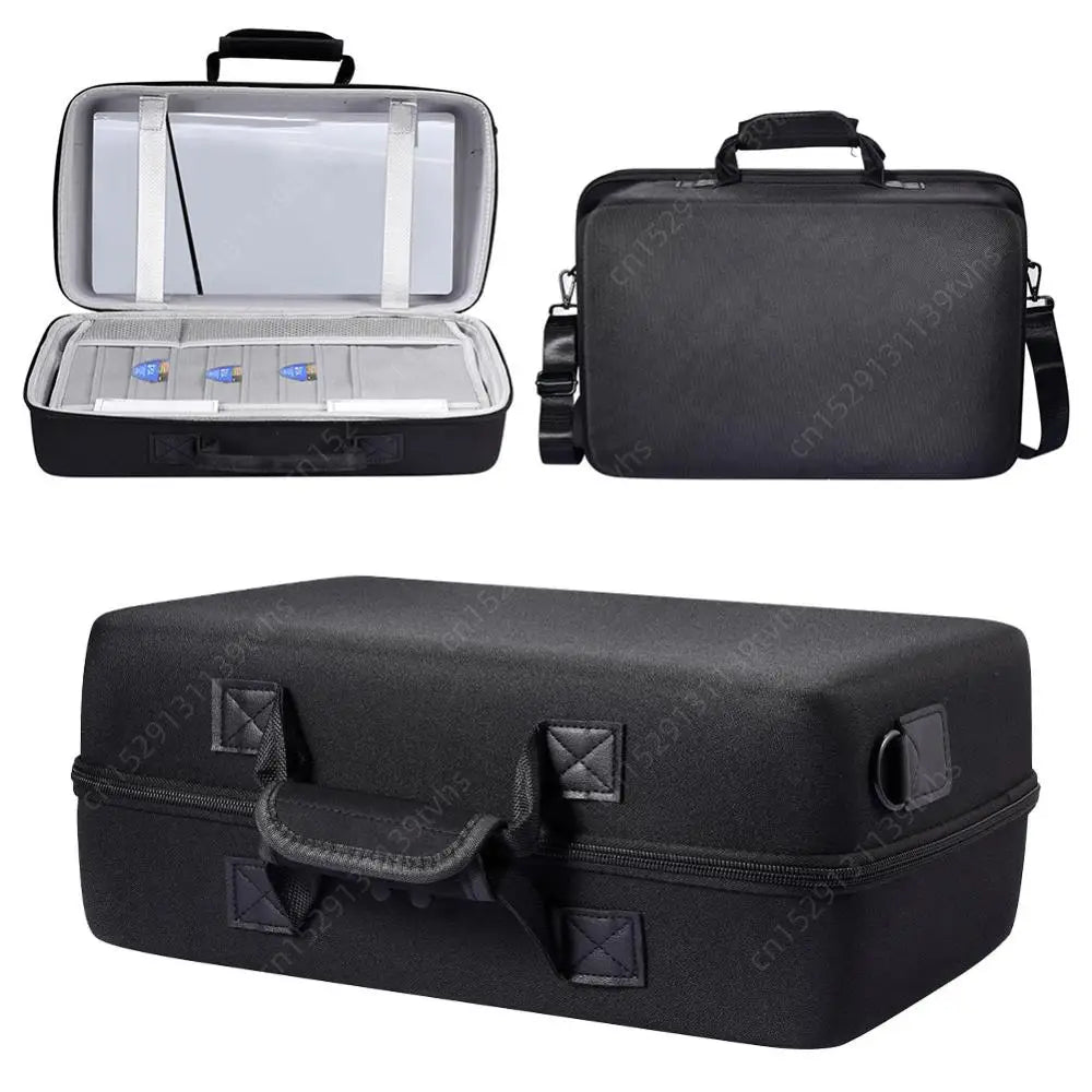 EVA Hard Carrying Case Handbag for PS5 Slim – Shoulder Strap Storage Bag for Disc & Digital Edition Console