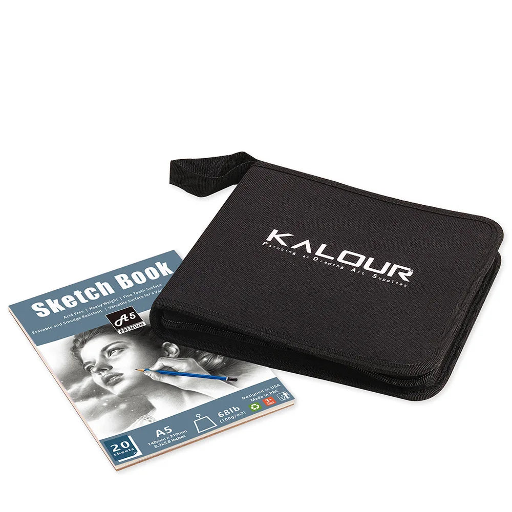 Complete 54-Piece Drawing Sketch Pencils Set - Wood Pencil Tool Kit with Artist Pencil Bags, Graphite & Charcoal Pencils, Erasers, Painting Book