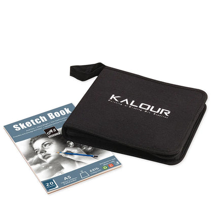 Complete 54-Piece Drawing Sketch Pencils Set - Wood Pencil Tool Kit with Artist Pencil Bags, Graphite & Charcoal Pencils, Erasers, Painting Book