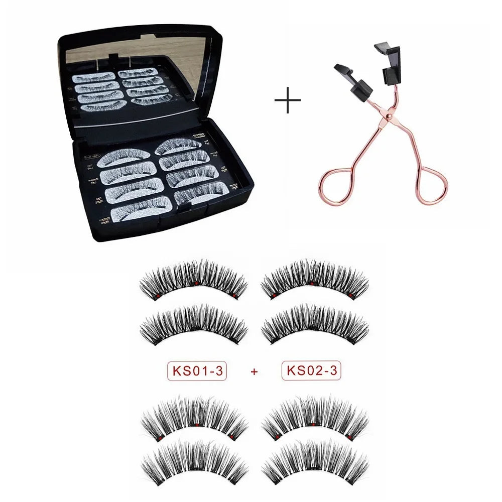 3D Magnetic Eyelashes – Soft, Reusable False Mink Lashes for Easy Wear & Beauty Makeup