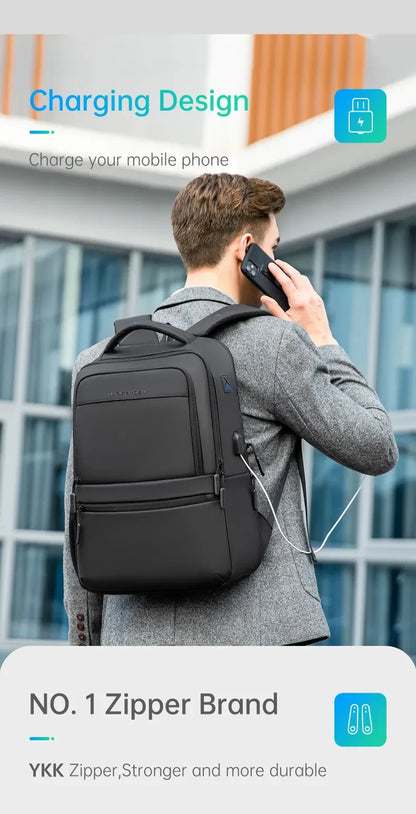 MARK RYDEN Multi-Layer Men's Backpack — Water-Repellent Laptop Bag Fits 15.6" for Students