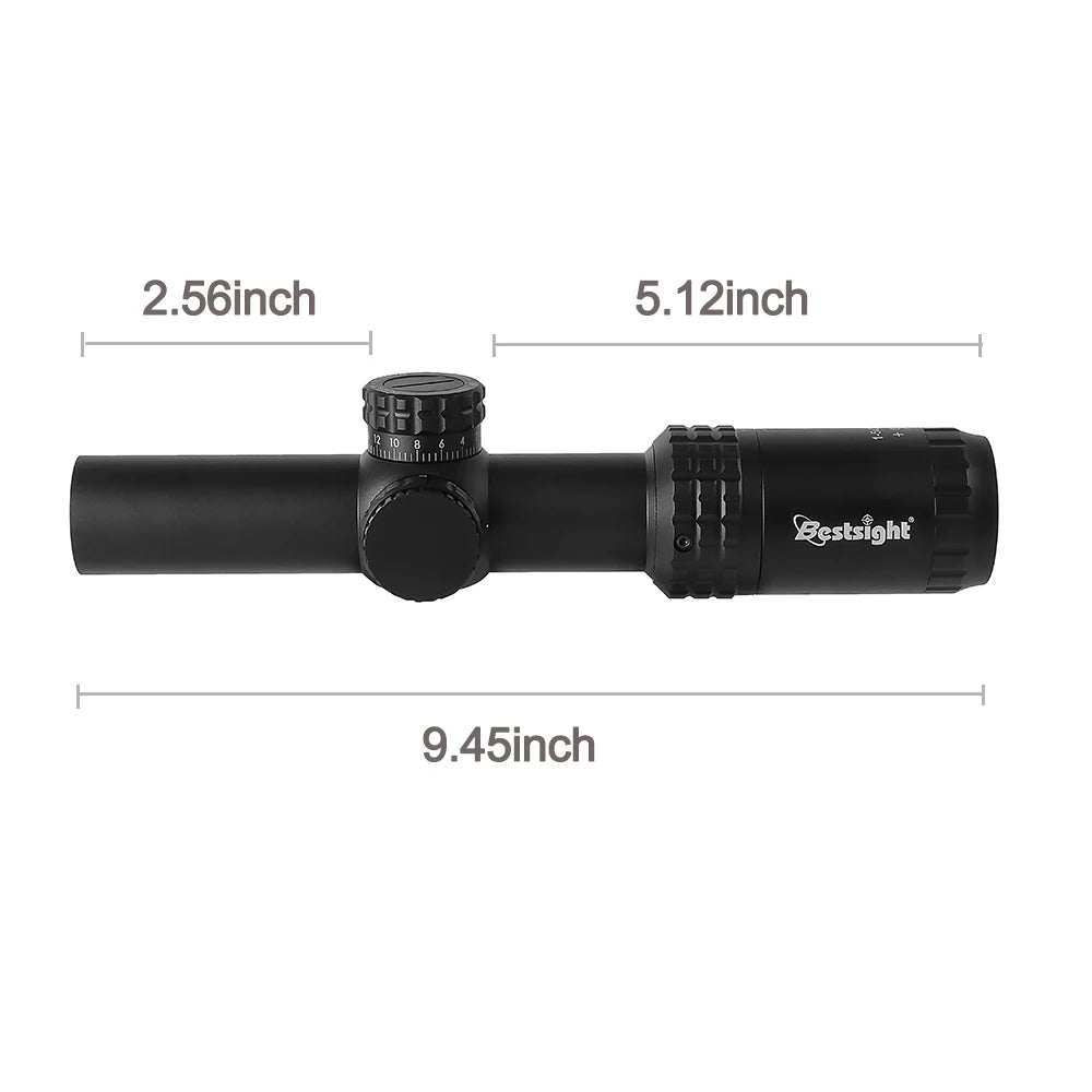 1-5X24 Tactical Rifle Scope – Red & Green Illuminated Reticle for AR15 Hunting