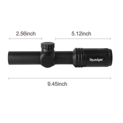 1-5X24 Tactical Rifle Scope – Red & Green Illuminated Reticle for AR15 Hunting