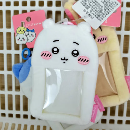 Cute Chiikawa Plush Keychain Card Holder – Portable Waterproof Anime Purse for Girls & Women