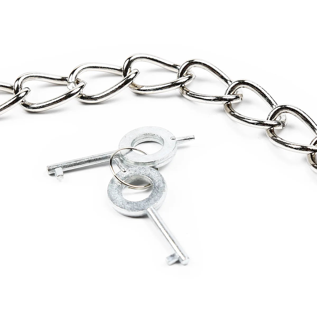 DUTRIEUX Stainless Steel Handcuffs – Adjustable Metal Ankle & Wrist Cuffs with Chain, BDSM Bondage Restraints for Couples