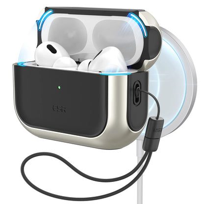 ESR AirPods Pro 2 Case with Lanyard – MagSafe Compatible Cover for AirPods Pro (2023/2022/2019) with USB-C/Lightning Cable
