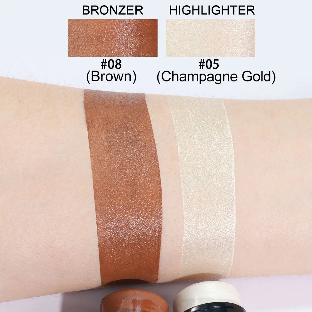 Highlighting & Bronzer Stick - Face Brightening Blusher, Rouge Concealer Pen, Long-Lasting Corrector & Nose Contouring Cosmetics