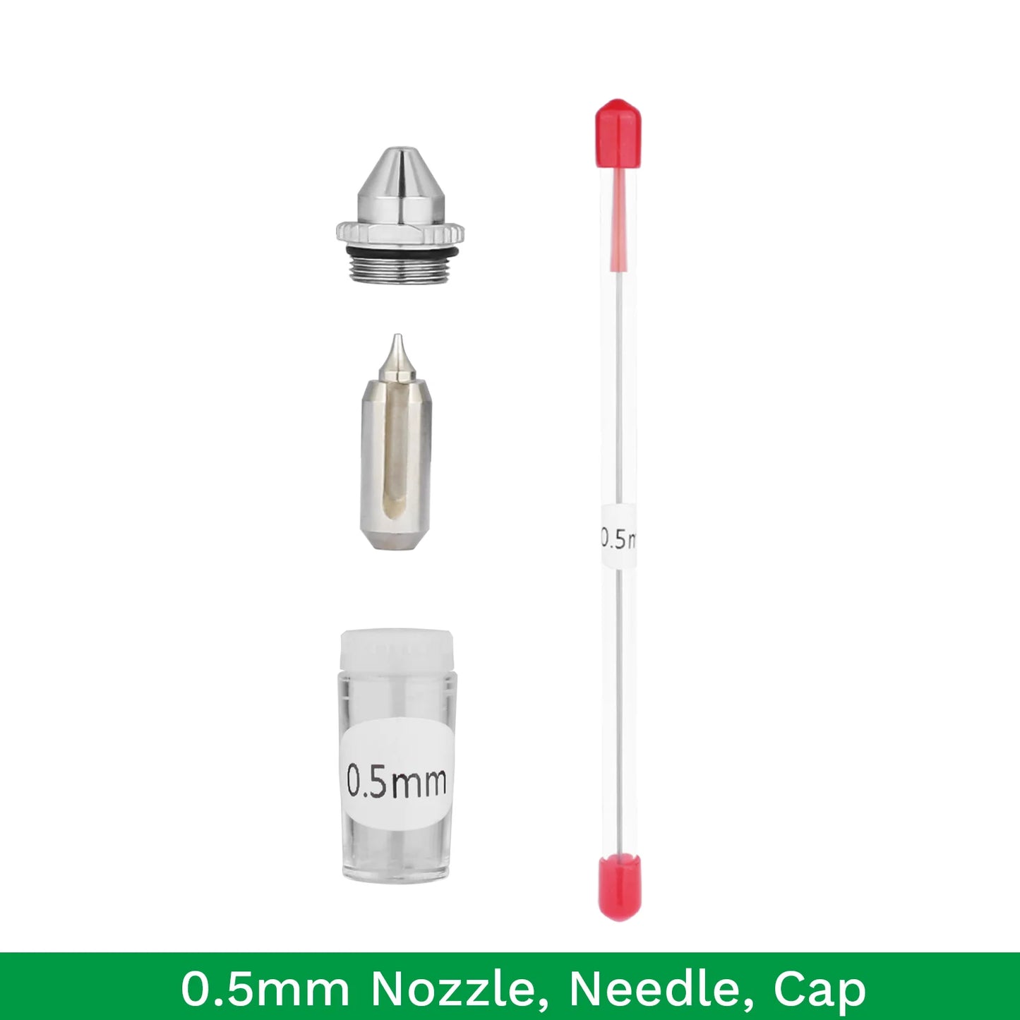0.2mm/0.3mm/0.5mm Airbrush Nozzle & Needle Replacement Parts for NCT-SJ83 Airbrush