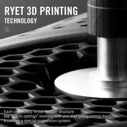 RYET 3D Printed Carbon Bike Saddle — 140/142mm Super Light EVA Road & MTB Racing Seat Cushion