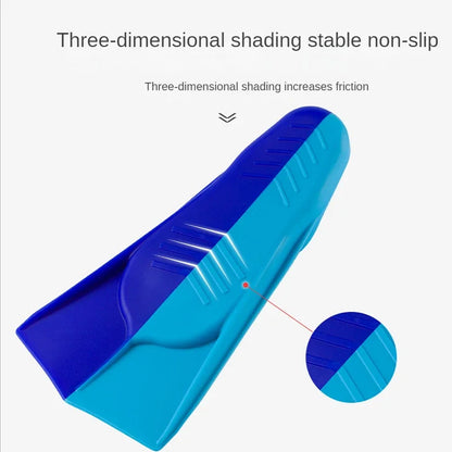 Swim Training Fins — Silicone Short Snorkel & Diving Fins for Men, Women & Kids, Professional Swimming Flippers Set