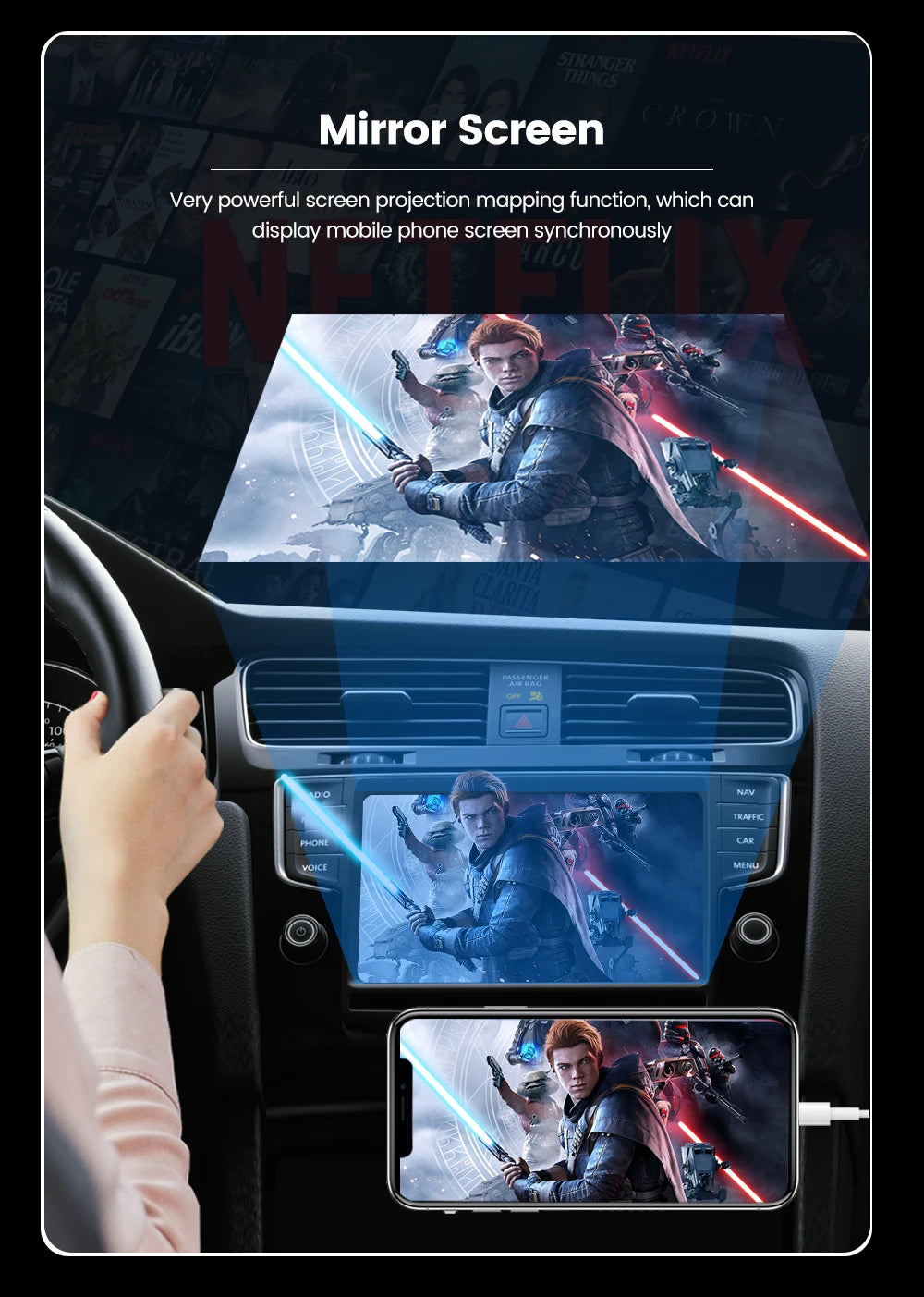 CarlinKit Wireless CarPlay Adapter — USB Dongle for Android Auto, MirrorLink, Waze & Spotify Car Multimedia