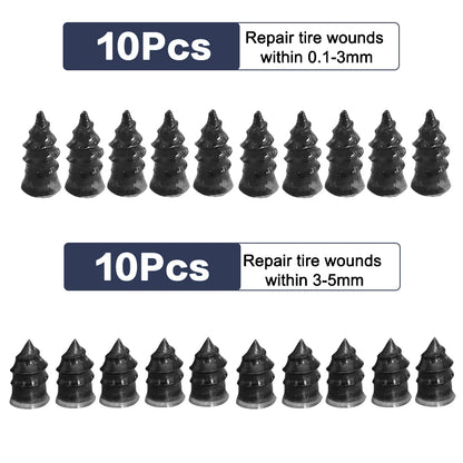 10/30pcs Car & Motorcycle Tyre Repair Rubber Nail Set – Universal Tire Puncture Repair Tool for Cars, Trucks & Bikes