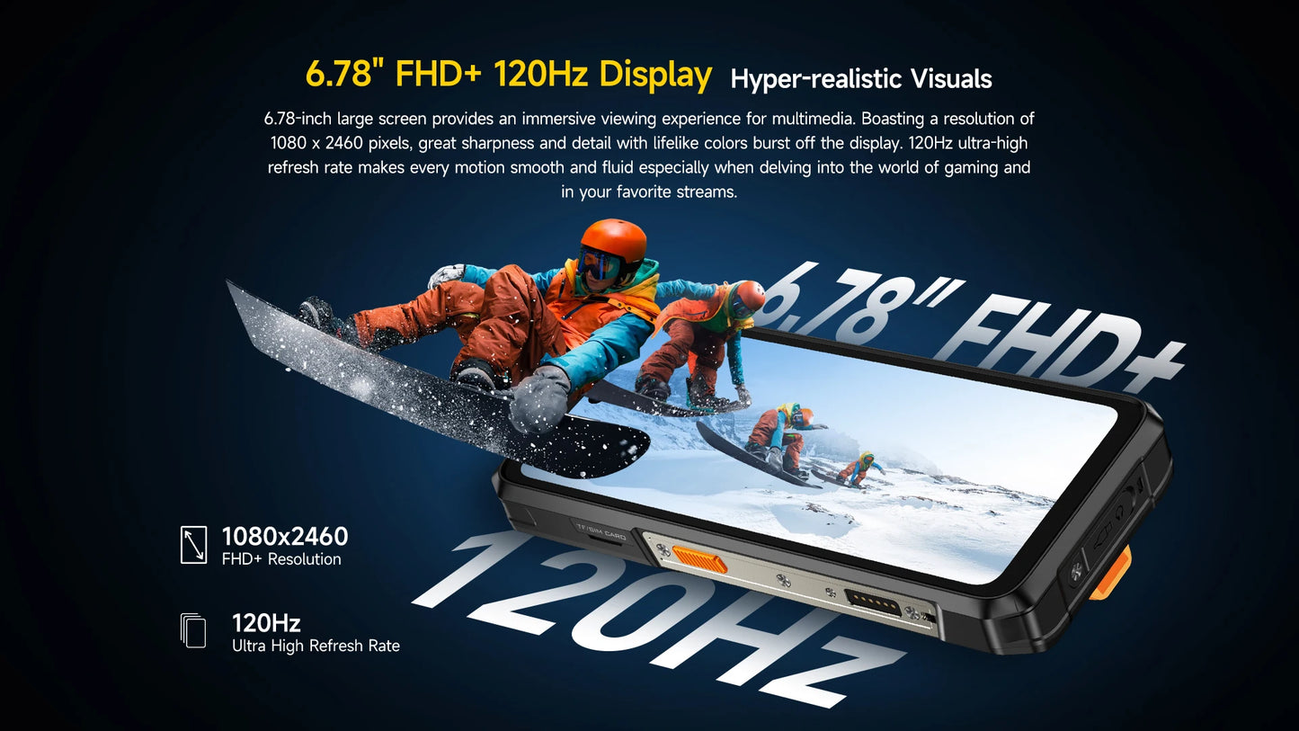 Ulefone Armor 26 Ultra 5G Rugged Waterproof Smartphone - 120W Fast Charging, 15600mAh, 200MP+64MP, 24GB+512GB, NFC