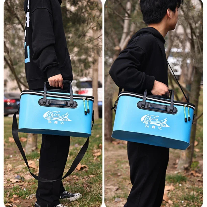 Folding EVA Live Fish Bucket – Thickened Portable Water Tank for Outdoor Fishing and Accessories