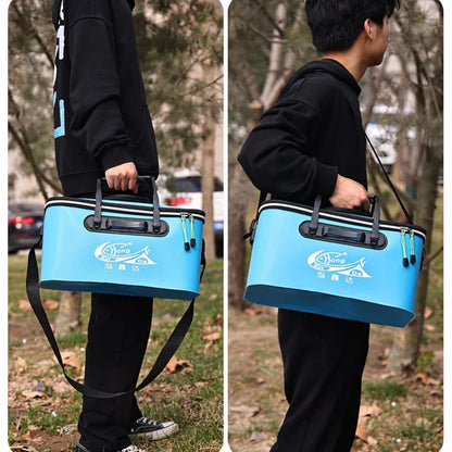 Folding EVA Live Fish Bucket – Thickened Portable Water Tank for Outdoor Fishing and Accessories