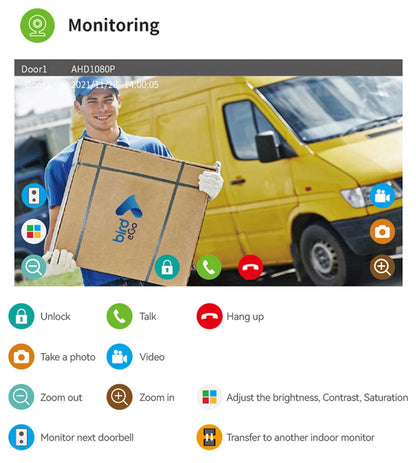 Fingerprint 5-in-1 WiFi Video Doorbell — Tuya Smart 1080P Touch Intercom System for Home Security