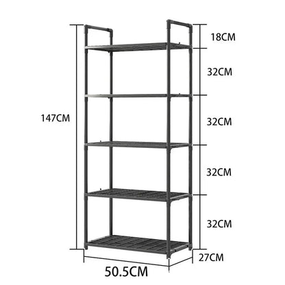 Multilayer Kitchen Shelving - Floor to Ceiling Microwave Oven and Pot Storage Shelf, Multifunctional Household Organizer