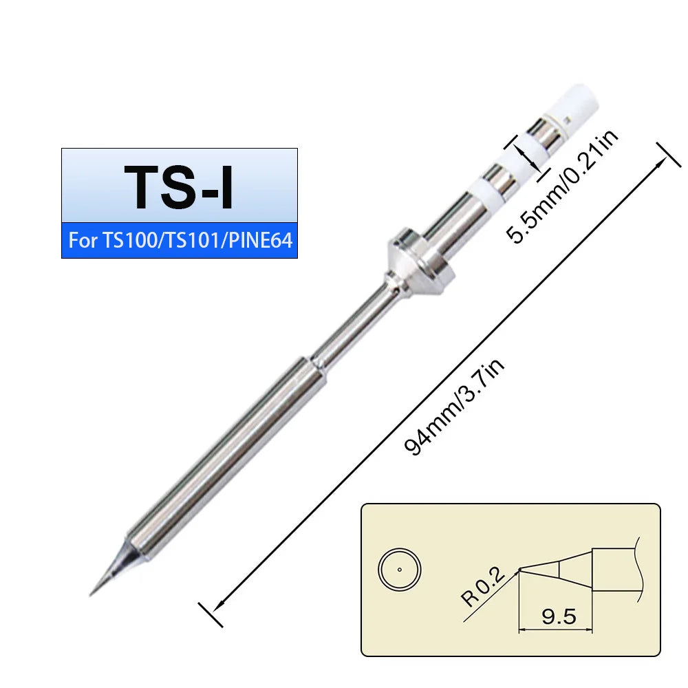 TS101 Soldering Iron Tip – Replacement for PINE64 Pinecil V2, TS100, TS-BC2 & ILS Models, Welding Repair Tool