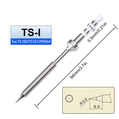 TS101 Soldering Iron Tip – Replacement for PINE64 Pinecil V2, TS100, TS-BC2 & ILS Models, Welding Repair Tool