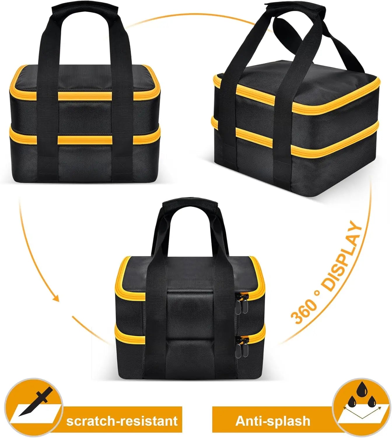 Large Battery Storage Bag for DEWALT & Milwaukee 12V-20V – Tool Battery & Charger Carrying Case (Box Only)