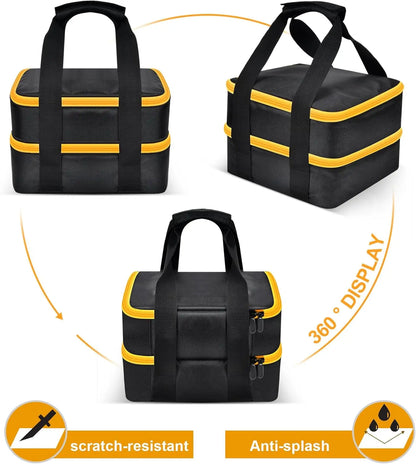 Large Battery Storage Bag for DEWALT & Milwaukee 12V-20V – Tool Battery & Charger Carrying Case (Box Only)