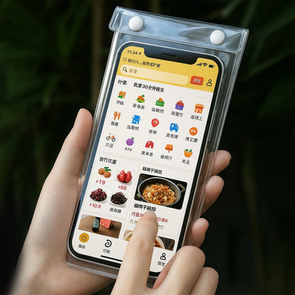 1-10PCS Cycling Rainproof Phone Pouch – High Sensitivity Waterproof Cellphone Cover for iPhone, Samsung, Xiaomi