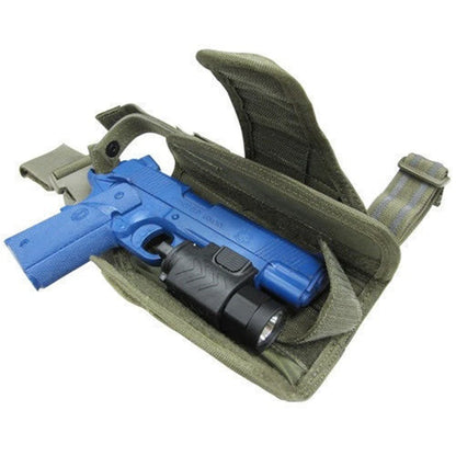 Drop Leg Gun Holster – Adjustable Tactical Pistol Case for GLOCK 17/M9/P226/CZ 75 Revolver, Left/Right Hand, Airsoft & Hunting