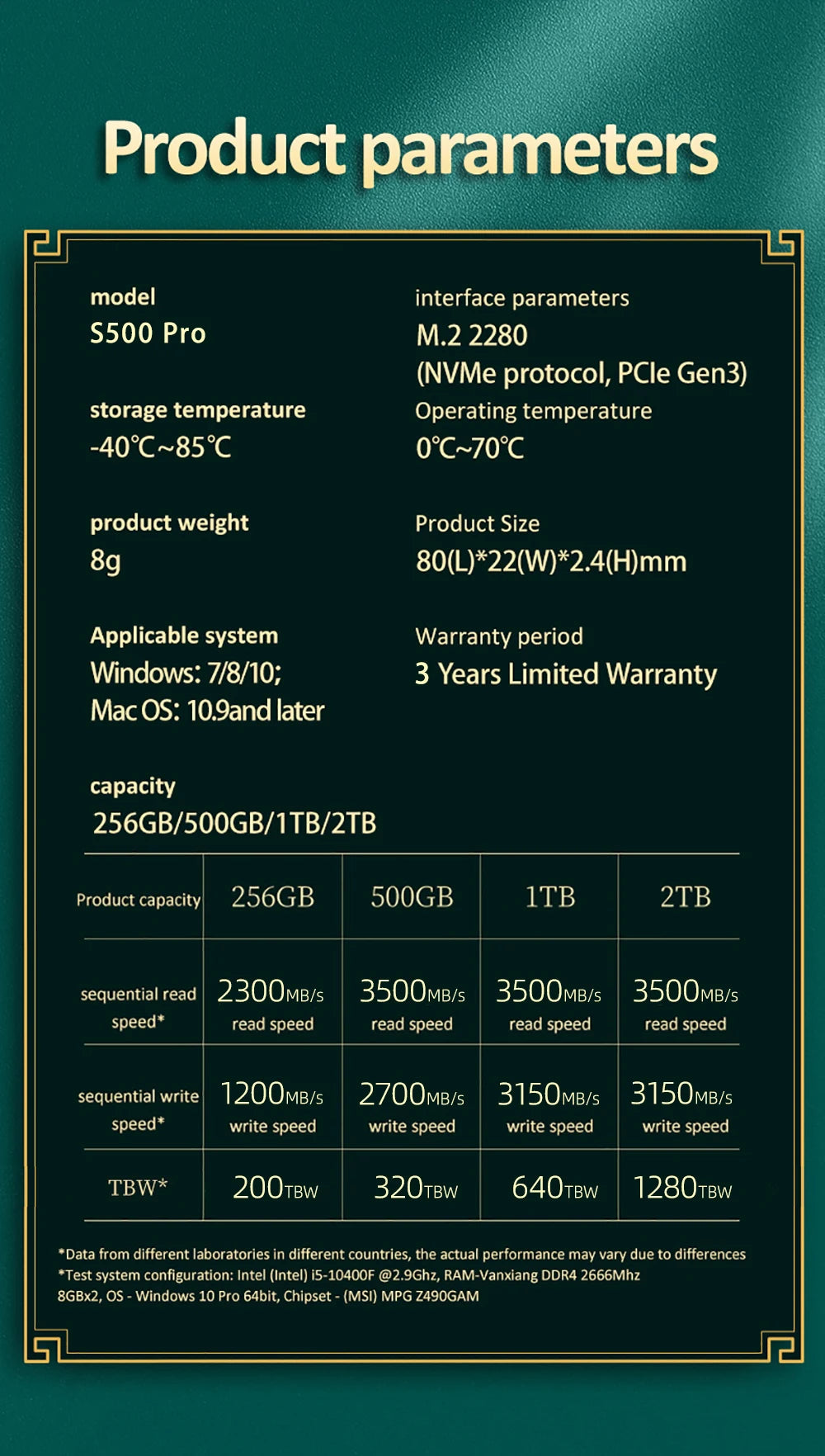 Fanxiang S500Pro/S880 M.2 SSD – 3500MB/s & 7300MB/s PCIe 3.0/4.0 NVMe Internal Solid State Drive (512GB, 1TB, 2TB, 4TB) for Laptop & PC