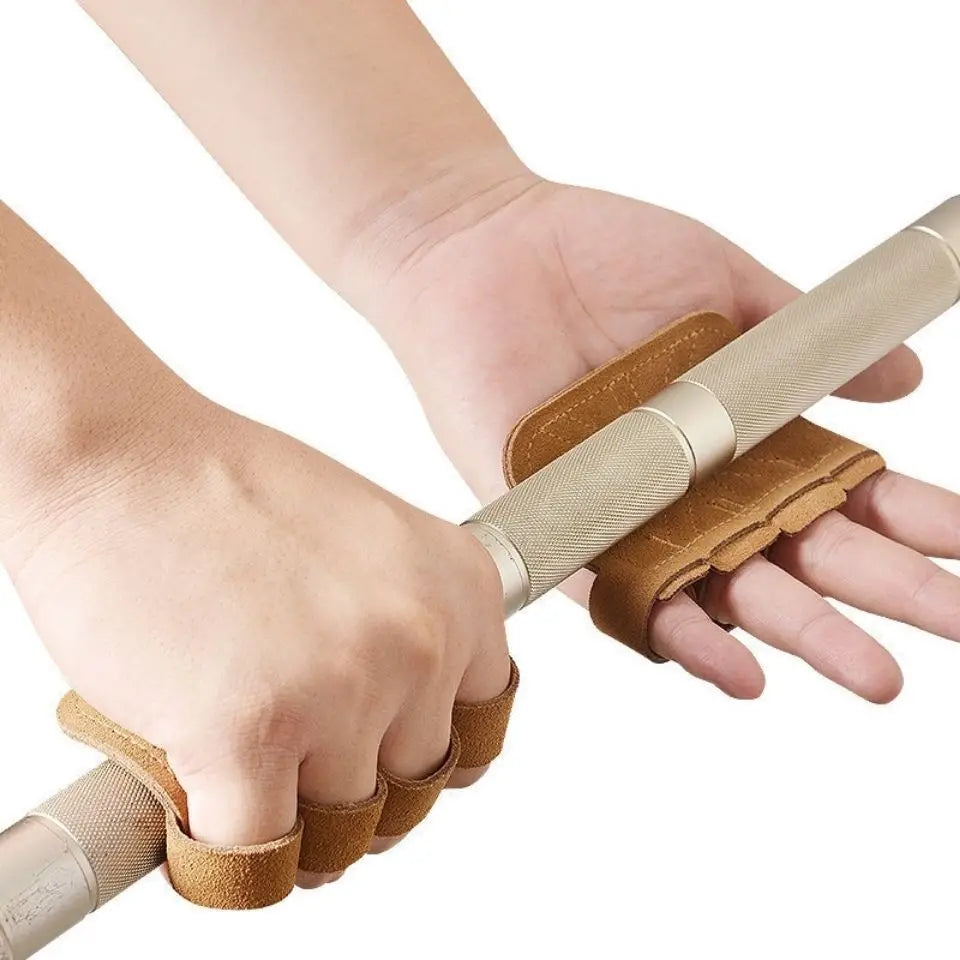 Leather Weight Lifting Gloves: Palm Protection for Women & Men - Fitness Sports Gymnastics Grips, Pull Ups, Weightlifting Workout Support