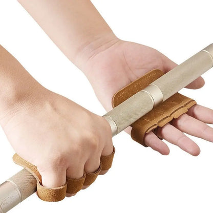 Leather Weight Lifting Gloves: Palm Protection for Women & Men - Fitness Sports Gymnastics Grips, Pull Ups, Weightlifting Workout Support