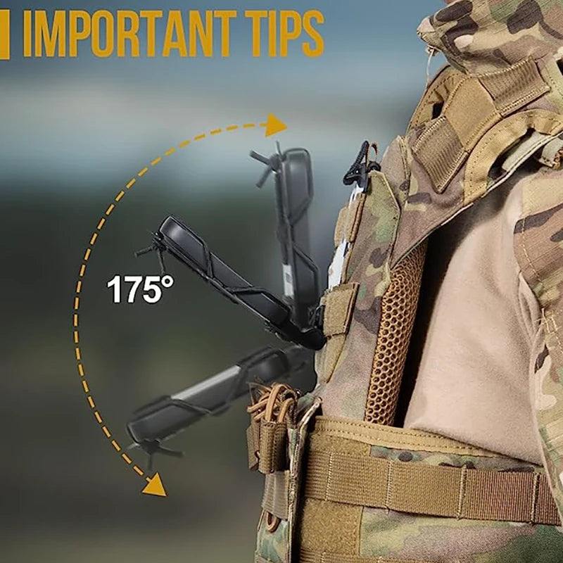 ONETIGRIS Tactical Chest Bag with Military Mobile Phone Rack - Molle Panel for Outdoor Gear, Map Case & Foldable iPhone Navigation Board