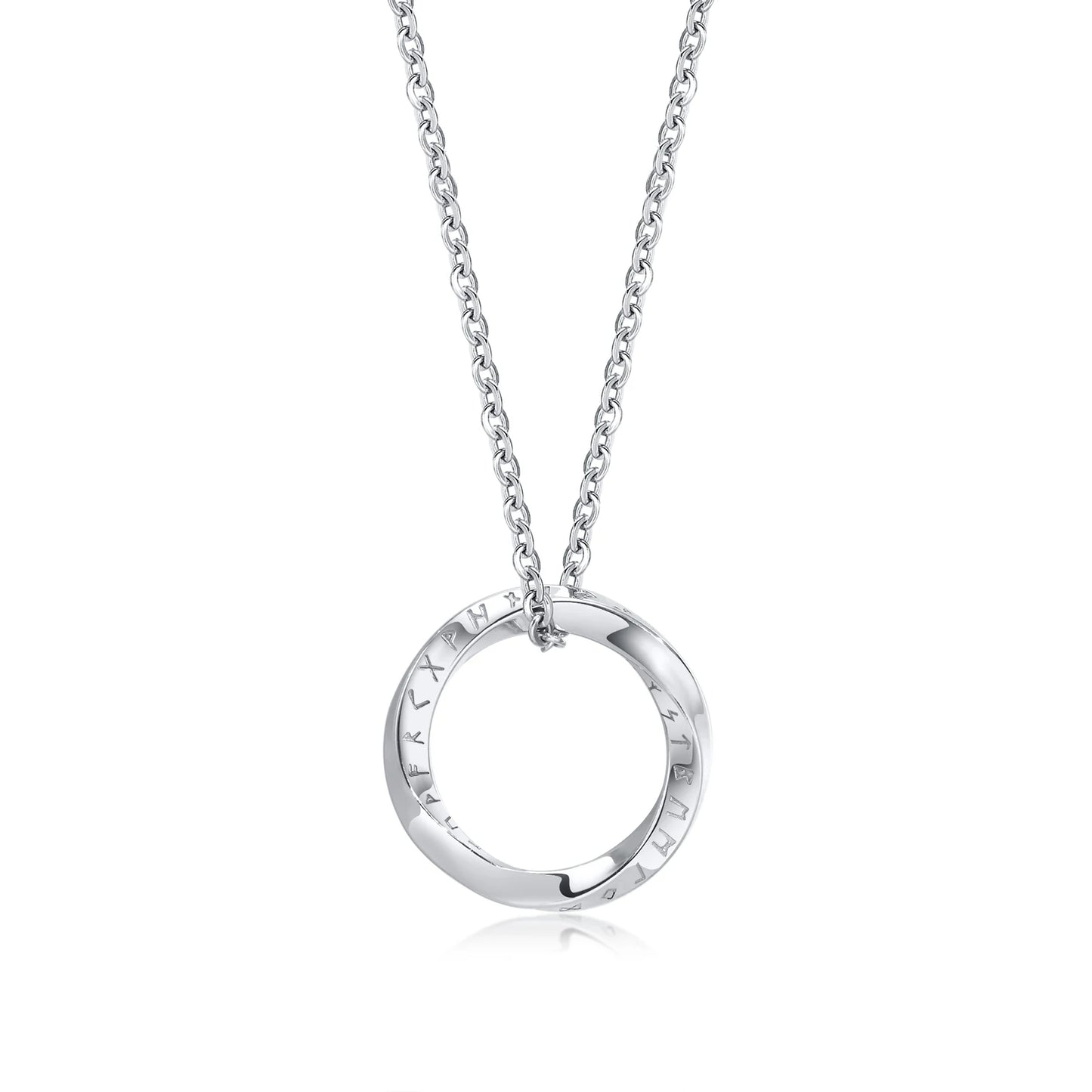 Vnox Norse Viking Pendant Necklace – Twisted Stainless Steel Mobius Triangle, Vegvisir & Valknut Geometric Charm