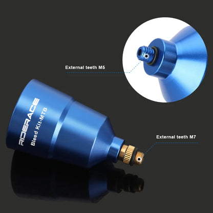 RIDERACE Bicycle Hydraulic Brake Bleed Kit – Oil Funnel & Adapter for Shimano MTB & Road Disc Brakes