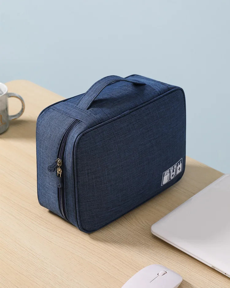Waterproof Portable Cable Storage Bag – Digital Organizer for USB Cables, Chargers & Travel Accessories