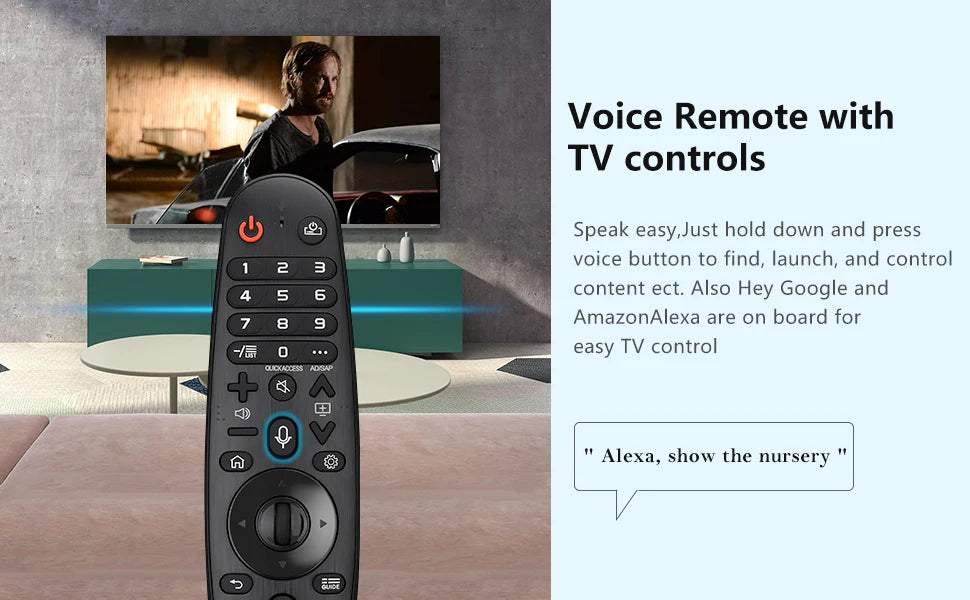Voice Magic Remote AKB75855501 – Replacement for LG Smart TV (2018-2020), with Pointer Function, Compatible with AN-MR20GA, MR19BA, MR18BA