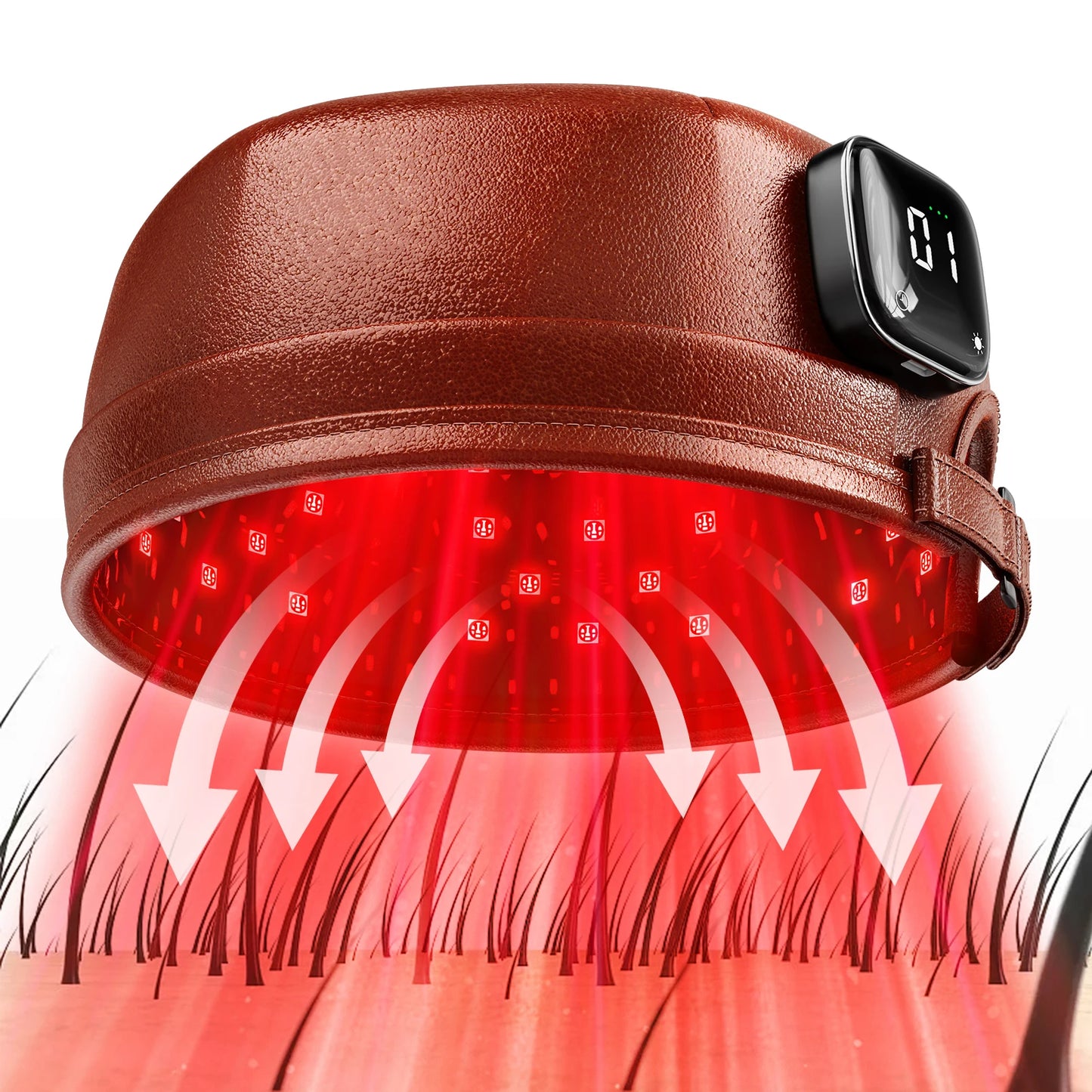 Laser Hair Growth Cap – 660nm & 850nm Red Light Therapy with 3000mAh Battery for Hair Regrowth, Anti-Hair Loss & Scalp Care