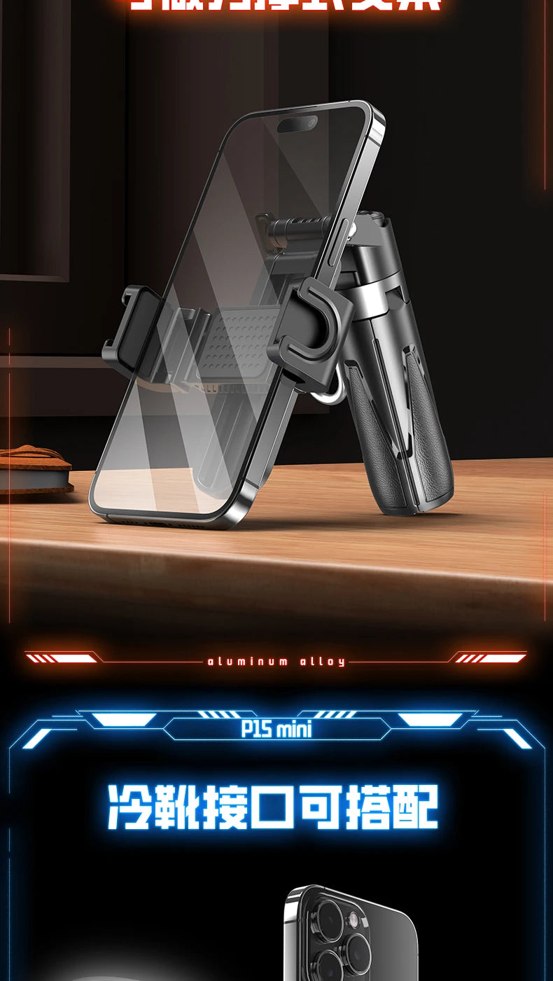 Newly Upgraded Mini Bluetooth Selfie Stick – Portable Telescopic Multifunctional Tripod for Phone