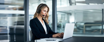 Bluetooth V5.3 Wireless Headset – Truck Driver & Office Hands-Free Call Headphones with Microphone