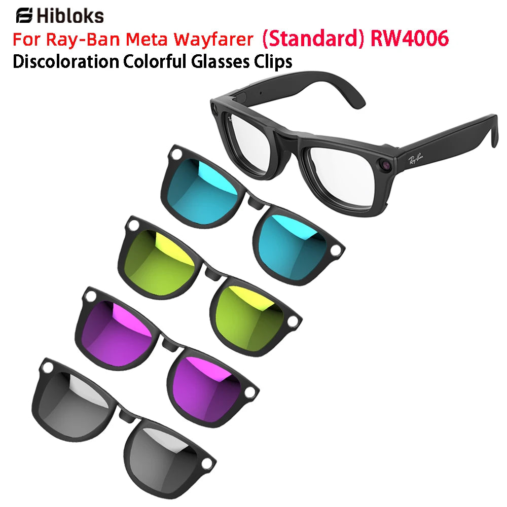 Hibloks Polarized Clip-On Lenses for Ray-Ban Meta Wayfarer RW4006 – UV Protection & Anti-Glare
