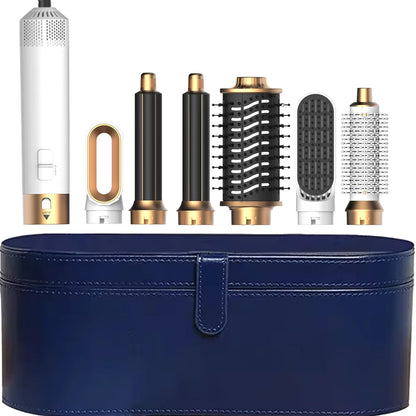 6-in-1 Hair Dryer Brush – Detachable Curler & Straightening Comb with Heat Control for Smooth Hair Styling